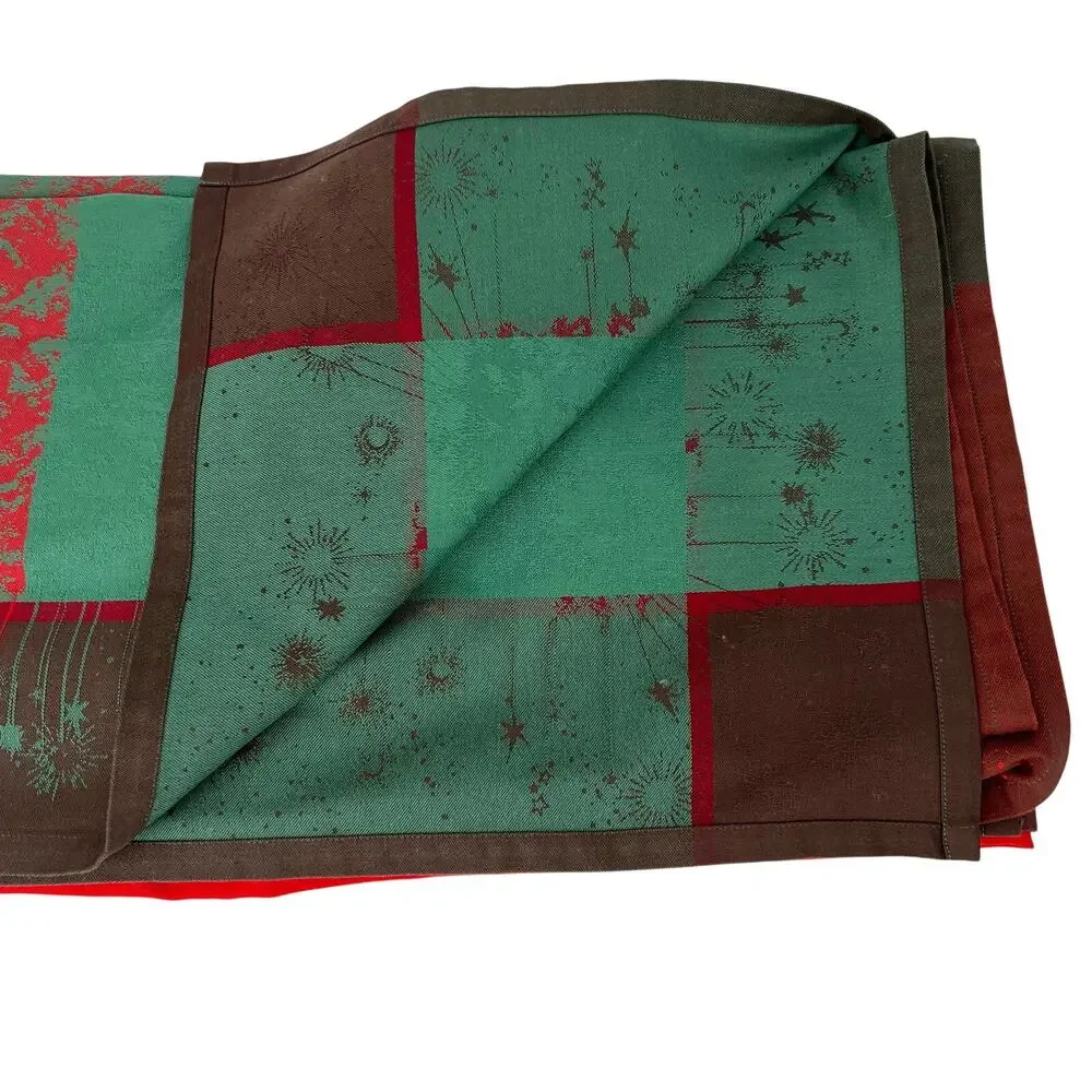Garnier Thiebaut Holiday Collection Christmas trees festive tablecloth